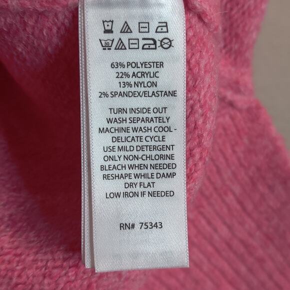 Cupcakes & Cashmere Pink Hearts Valentine Day Soft Sweater Ladies XS - Picture 5 of 12